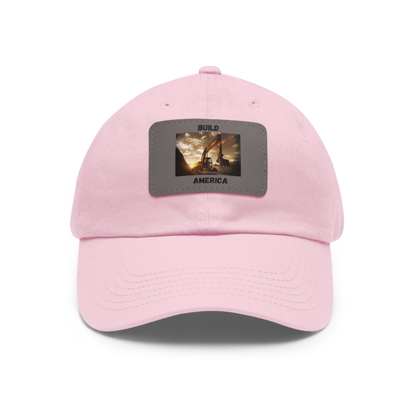 Dad Hat with Leather Patch (Rectangle)