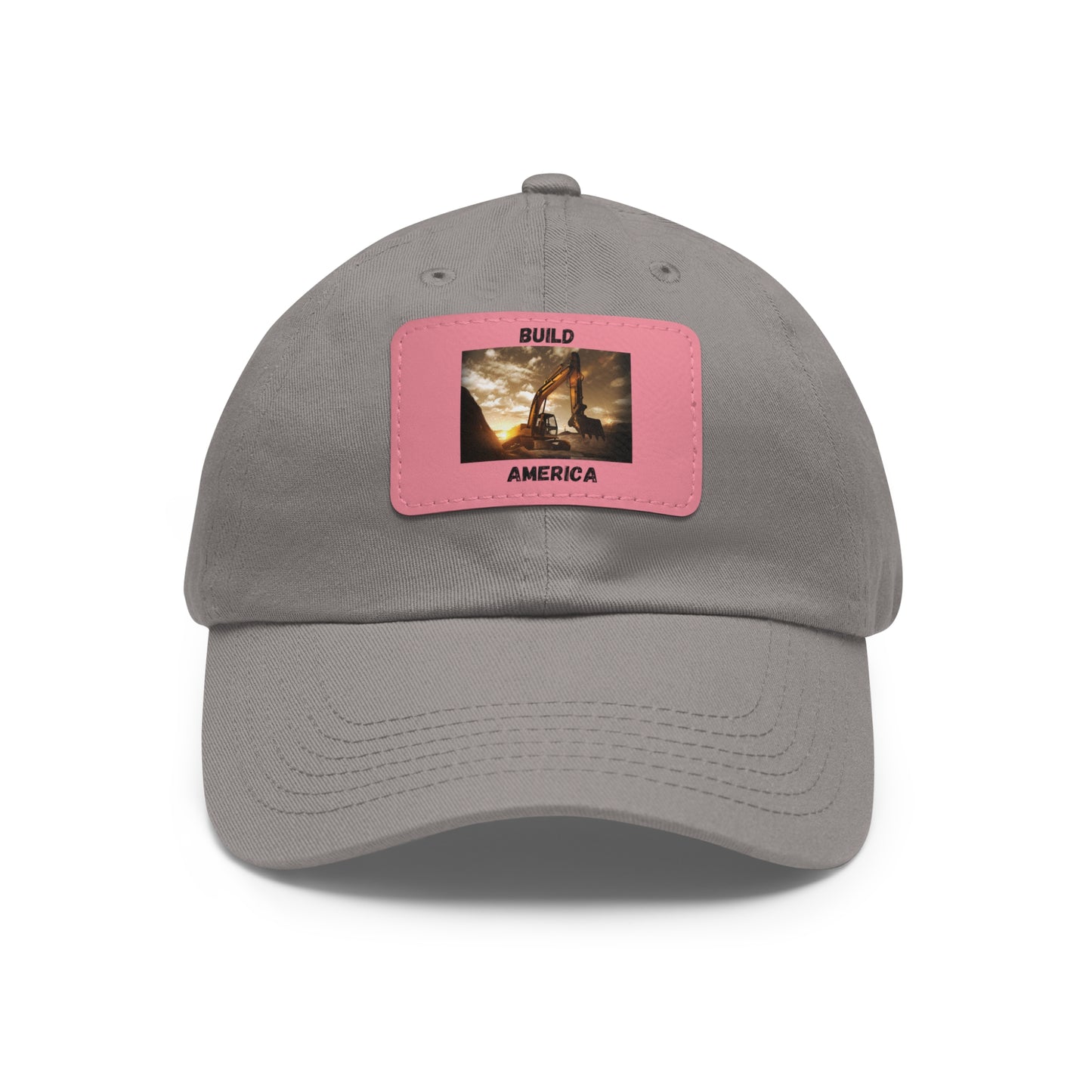 Dad Hat with Leather Patch (Rectangle)